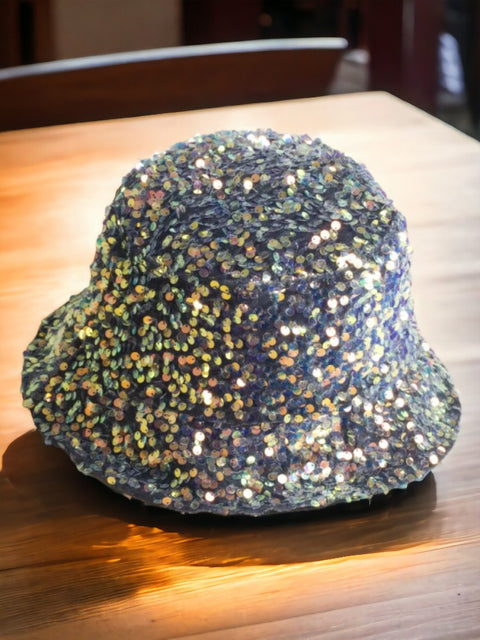 Glitter Bucket Hat Blue