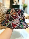 Rainbow Sequin Bucket Hat Red