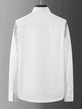 White Men's Sequin Shirt