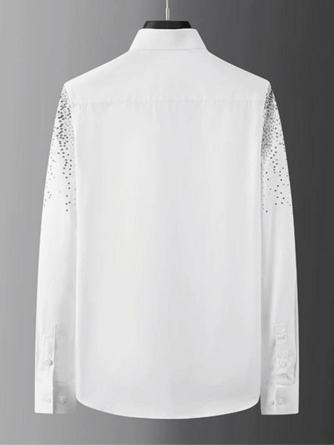 White Men's Sequin Shirt