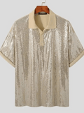 Apricot Mens Sequin Polo Shirt