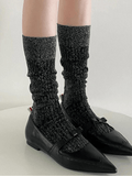 Black_Silver  Glitter Socks