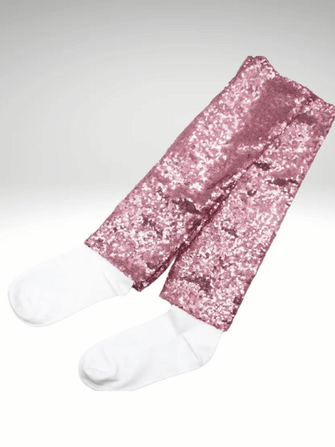 Pink Michael Jackson Glitter Socks