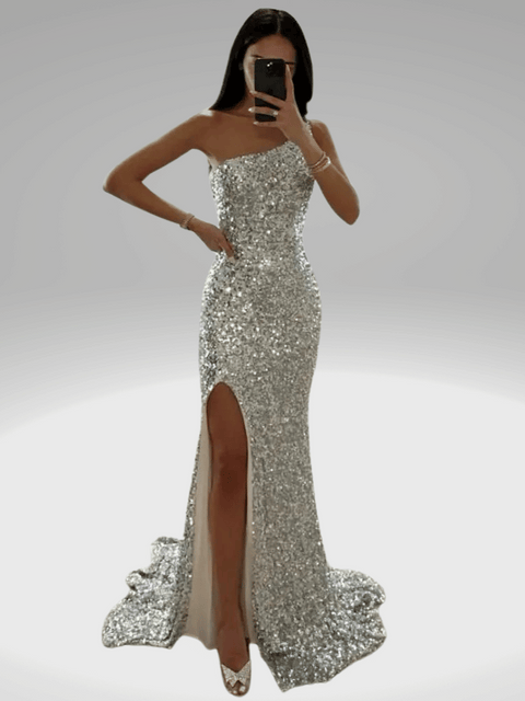 Silver Sequin Dress