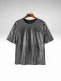 Mens Silver Sequin Shirt