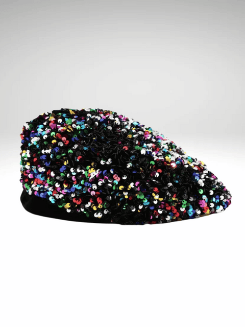 Multicolor Sequin Beret Hat Women