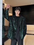 Mens Green Sequin Suit Jacket