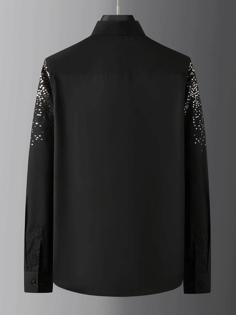 Black Men's Sequin Shirt