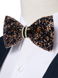 Sequin Bow Tie Brown