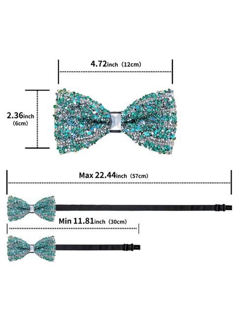 Sequin Bow Tie size