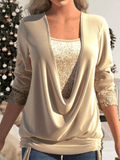 Sequin Sweater beige