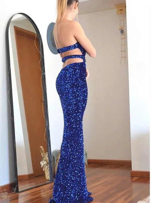 Blue Sequin Dress