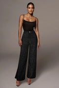 Black Sequin Pants Casual