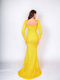 Yellow Sequin Dress