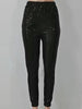 moovie Sequin Pants Slim High Waist