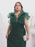 Moovie Emerald Green Sequin Dress Plus Size