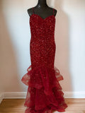 Plus Size Red Sequin Dress